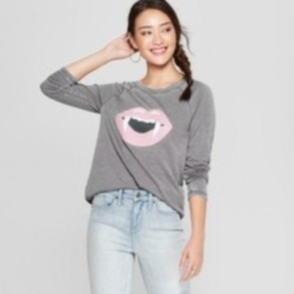 Grayson Thread Fangs Sweatshirt Grey Size … - Picture 3 of 5